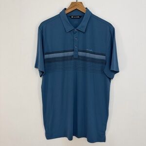 Travis Mathew Men's Private Villa Polo Shirt Blue Size Large